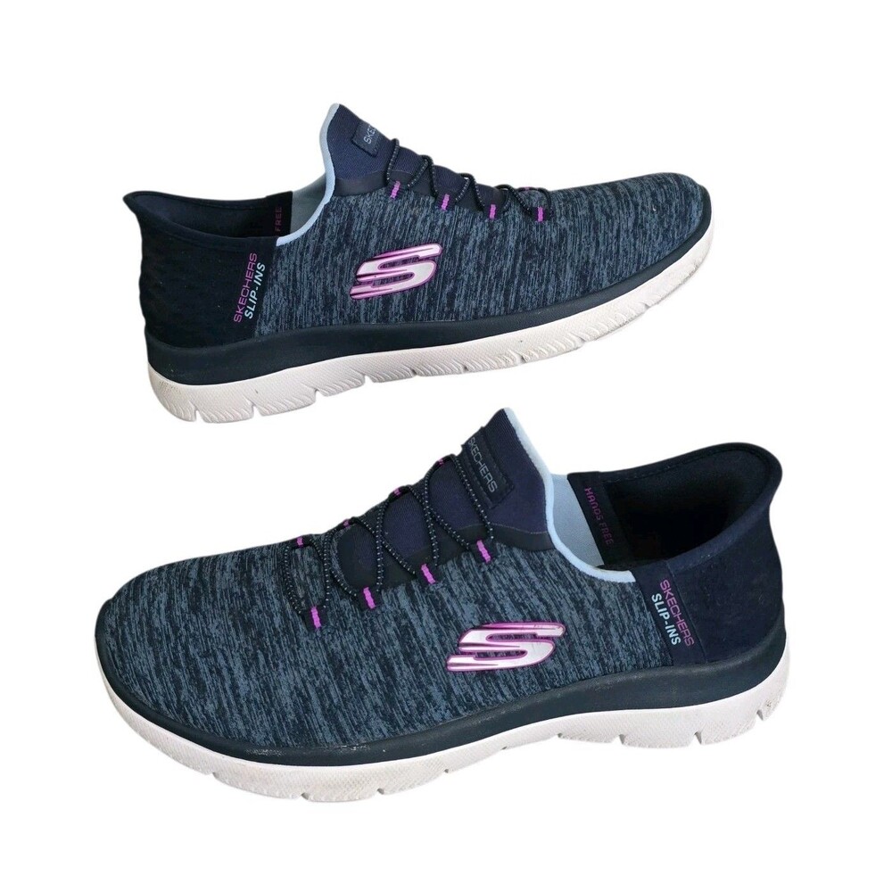 Skechers Womens Slip Ins Shoes Womens Size 8 Blue Summits Dazzling Haze Sneakers